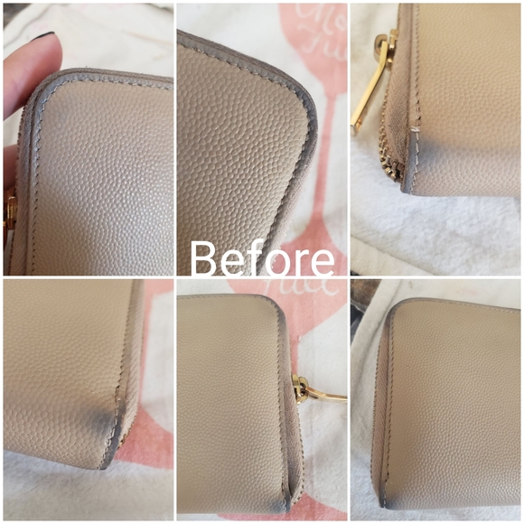 Authentic Pre-owned Yves Saint Laurent Grain De Poudre Zip Around Long Wallet - Picture 12 of 16